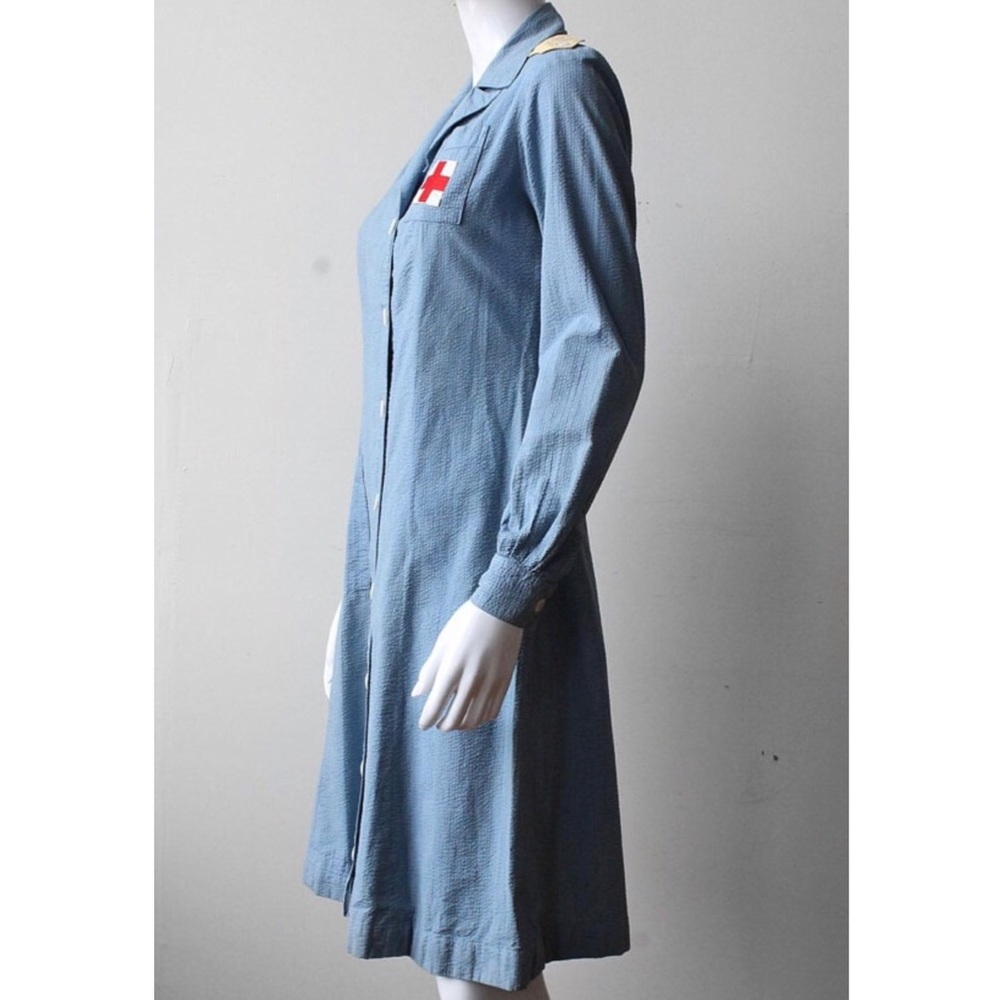Vintage 1940’s Red Cross Dress - Picture 3 of 8